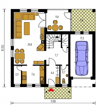 Floor plan of ground floor - COMFORT 109